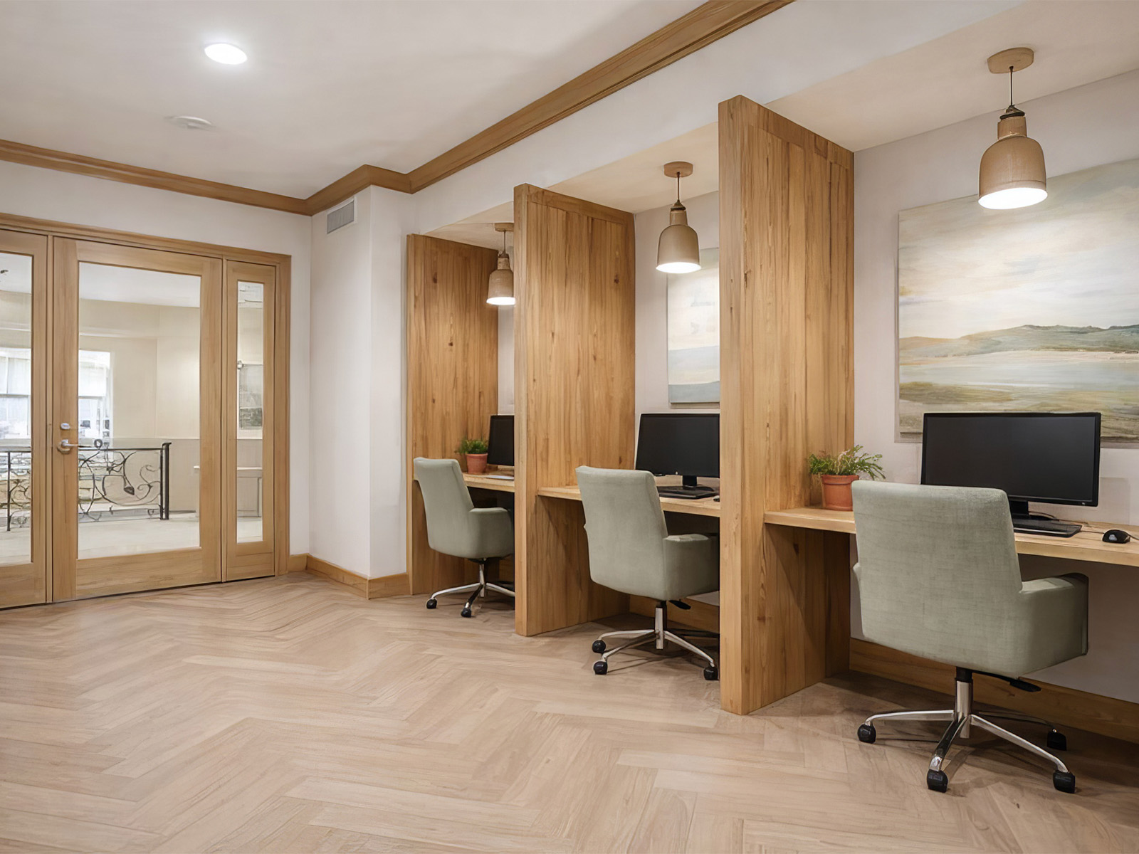 Updated business center at Allura Las Colinas